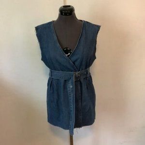 Pretty Little Thing Sleeveless Denim Jean Dress Size 2